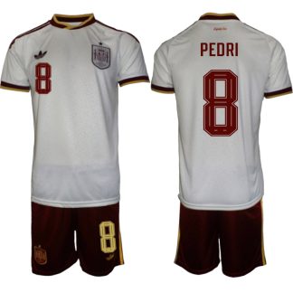Spanien Bortaställ VM 2026 Herr Pedri 8 Tröja och Shorts