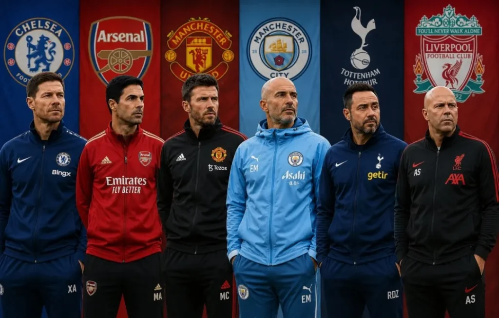 Tränarna för de sex storklubbarna i Premier League