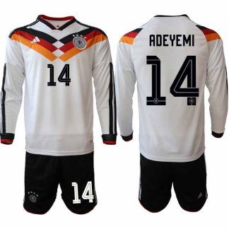 Tyskland Hemmaställ VM 2026 Karim Adeyemi 14 Herr Långärmad Fotbollskit (Tröja + Shorts)