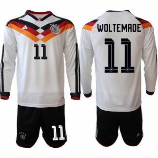 Tyskland Hemmaställ VM 2026 Nick Woltemade 11 Herr Långärmad Fotbollskit (Tröja + Shorts)