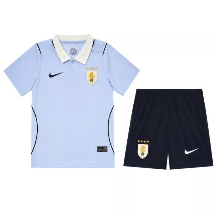 Uruguay Hemmaställ VM 2026 Barn Fotbollskit (Tröja + Shorts)