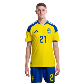 Alexander Bernhardsson 21 – Sverige VM 2026 Hemmaställ Fotbollströja Herr