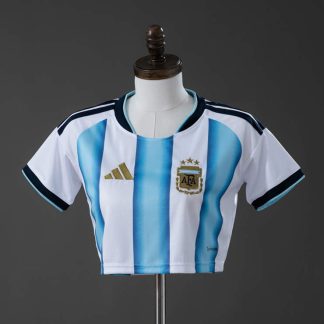 Argentina VM 2026 Hemmatröja Dam Crop Top Fotbollströja