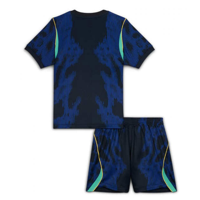 Brasilien VM 2026 Bortaställ Barn Fotbollsset (Tröja + Shorts)