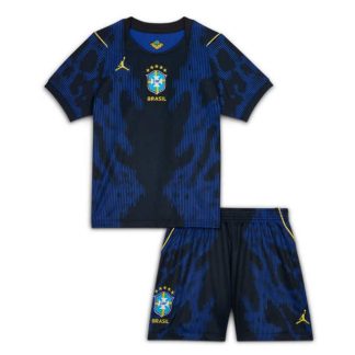 Brasilien VM 2026 Bortaställ Barn Fotbollsset (Tröja + Shorts)