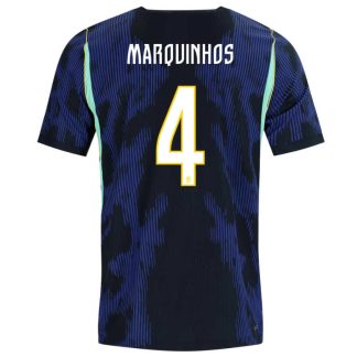 Brasilien VM 2026 Bortatröja Marquinhos 4 Herr Fotbollströja
