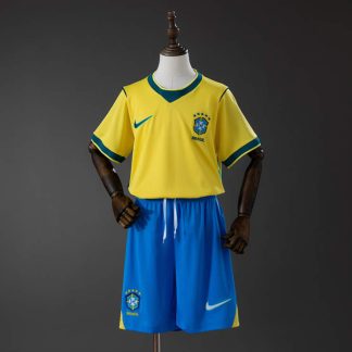 Brasilien VM 2026 Hemmaställ Barn Fotbollströja med Shorts