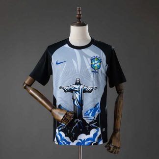 Brasilien VM 2026 Kristus Frälsaren Grå Tröja Herr Fotbollströja