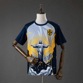Brasilien VM 2026 Kristus Frälsaren Gul Tröja Herr Fotbollströja