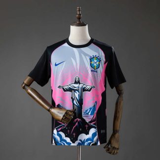 Brasilien VM 2026 Kristus Frälsaren Rosa Tröja Herr Fotbollströja
