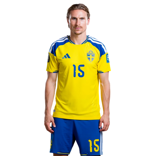 Carl Starfelt 15 – Sverige VM 2026 Hemmaställ Fotbollströja Herr