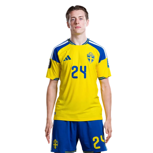 Elliot Stroud 24 – Sverige VM 2026 Hemmaställ Fotbollströja Herr