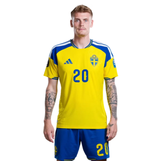 Eric Smith 20 – Sverige VM 2026 Hemmaställ Fotbollströja Herr