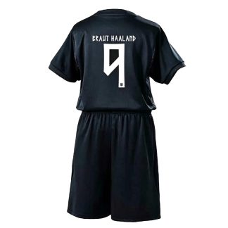 Erling Haaland 9 Norge Landslag VM 2026 Bortaställ Barn Replica Fotbollströja Set