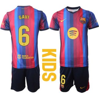 FC Barcelona Hemmaställ 2026/27 Gavi 6 Barn Tröja och Shorts