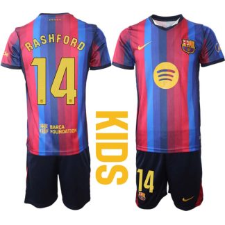 FC Barcelona Hemmaställ 2026/27 Marcus Rashford 14 Barn Tröja och Shorts
