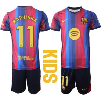 FC Barcelona Hemmaställ 2026/27 Raphinha 11 Barn Tröja och Shorts