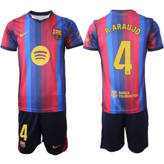 FC Barcelona Hemmaställ 2026/27 Ronald Araujo 4 Herr Tröja och Shorts