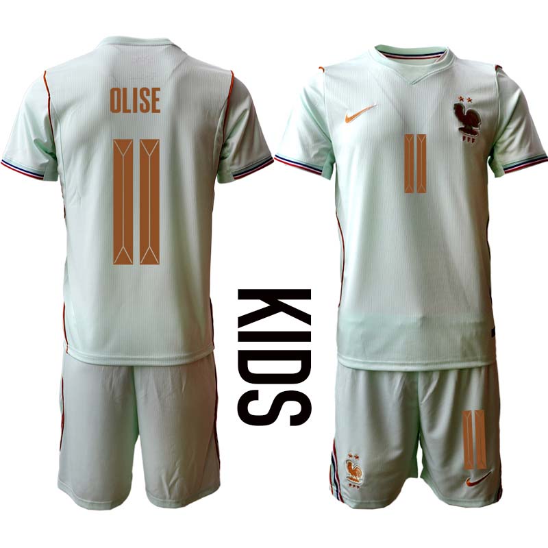 Frankrike VM 2026 Bortaställ Barn Michael Olise 11 Fotbollströja med Shorts
