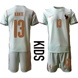 Frankrike VM 2026 Bortaställ Barn N'Golo Kanté 13 Fotbollströja med Shorts