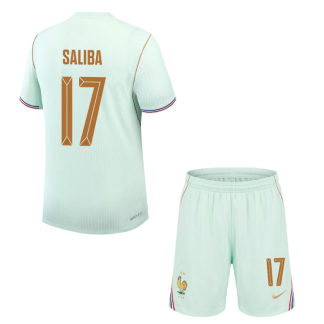 Frankrike VM 2026 Bortaställ Barn William Saliba 17 Fotbollsset (Tröja + Shorts)
