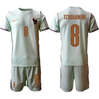 Frankrike VM 2026 Bortaställ Herr Aurélien Tchouaméni 8 Fotbollströja med Shorts