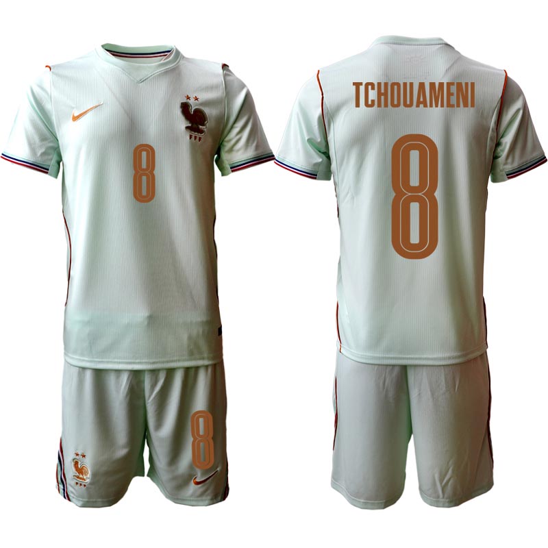 Frankrike VM 2026 Bortaställ Herr Aurélien Tchouaméni 8 Fotbollströja med Shorts