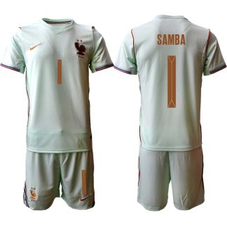 Frankrike VM 2026 Bortaställ Herr Brice Samba 1 Fotbollströja med Shorts