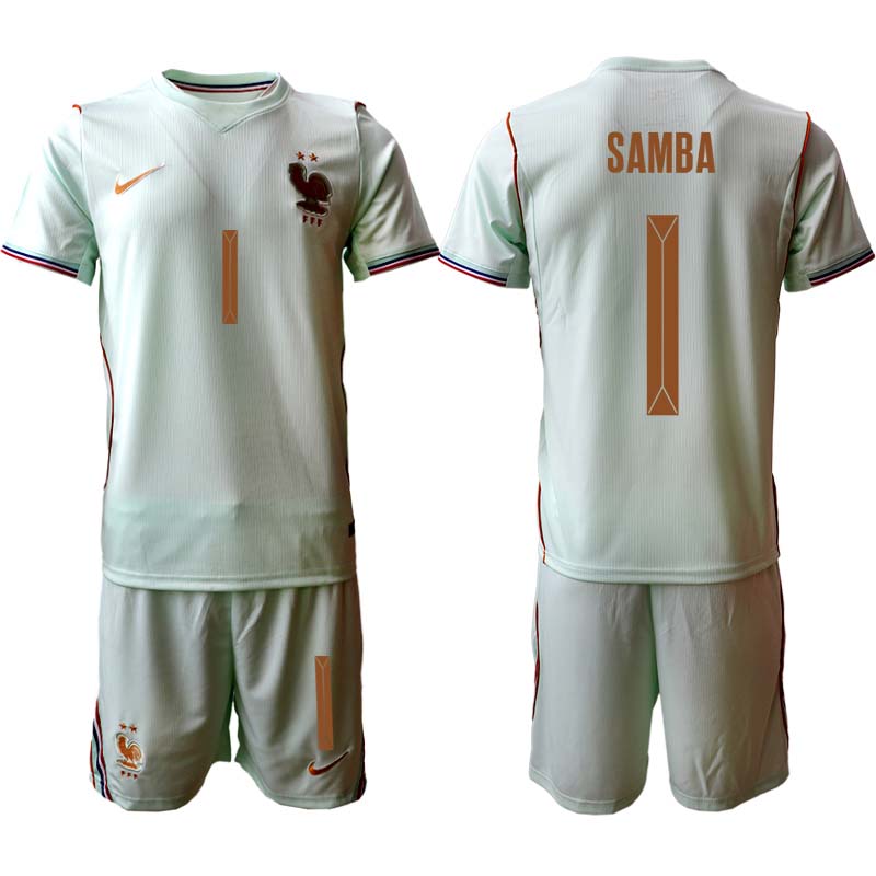 Frankrike VM 2026 Bortaställ Herr Brice Samba 1 Fotbollströja med Shorts