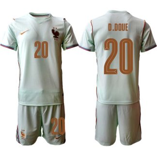 Frankrike VM 2026 Bortaställ Herr Désiré Doué 20 Fotbollströja med Shorts
