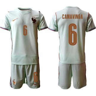 Frankrike VM 2026 Bortaställ Herr Eduardo Camavinga 6 Fotbollströja med Shorts