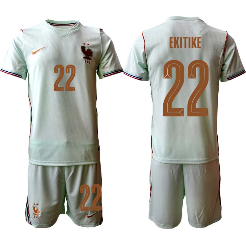 Frankrike VM 2026 Bortaställ Herr Hugo Ekitike 22 Fotbollströja med Shorts