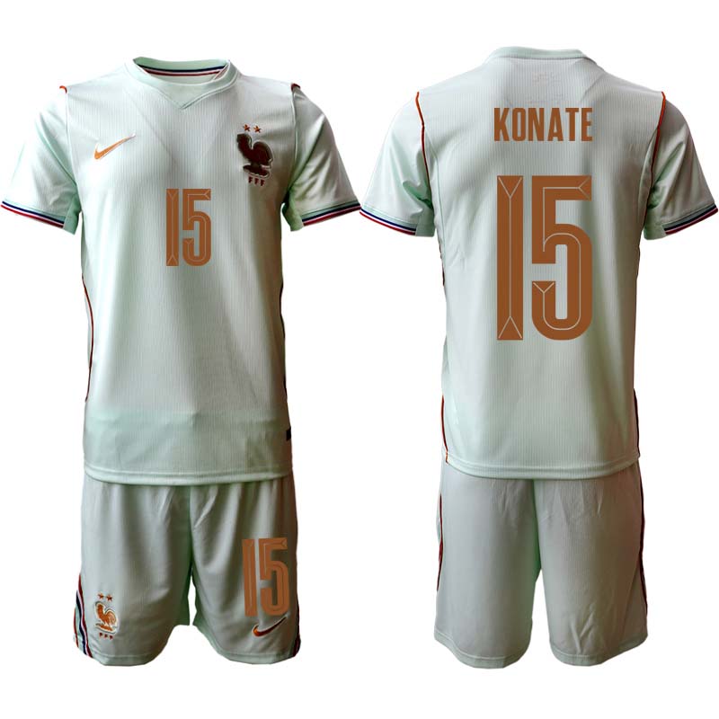 Frankrike VM 2026 Bortaställ Herr Ibrahima Konaté 15 Fotbollströja med Shorts