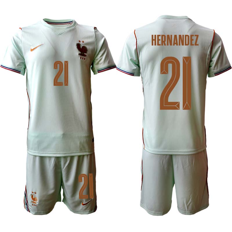 Frankrike VM 2026 Bortaställ Herr Lucas Hernández 21 Fotbollströja med Shorts