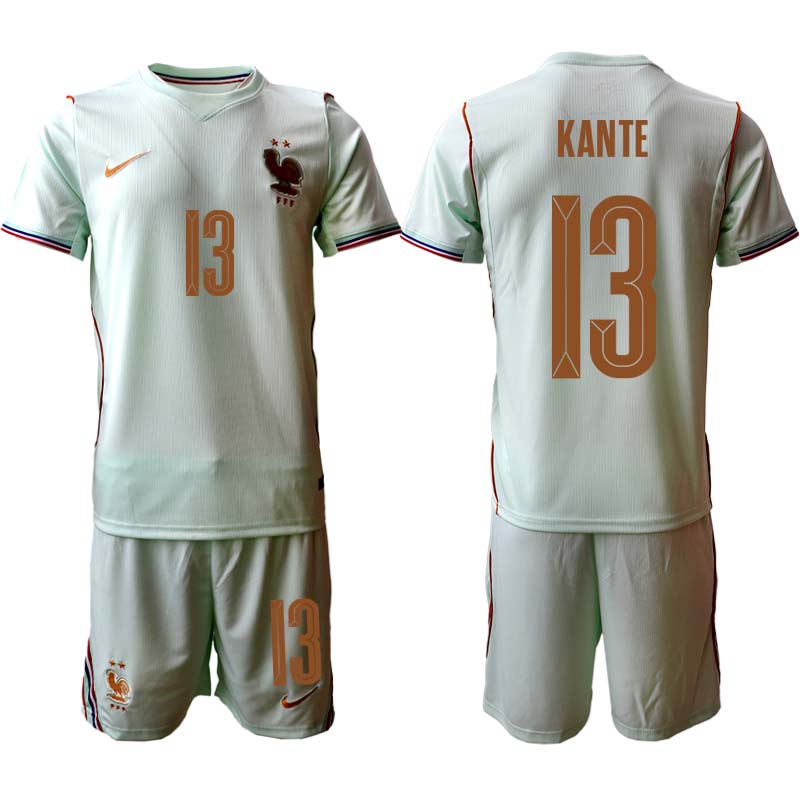 Frankrike VM 2026 Bortaställ Herr N'Golo Kanté 13 Fotbollströja med Shorts