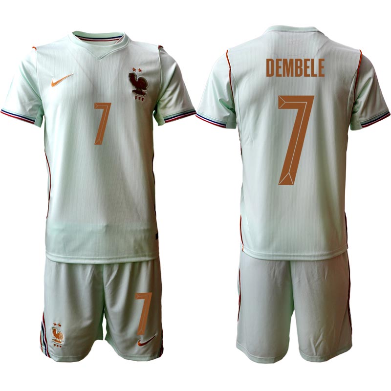 Frankrike VM 2026 Bortaställ Herr Ousmane Dembélé 7 Fotbollströja med Shorts