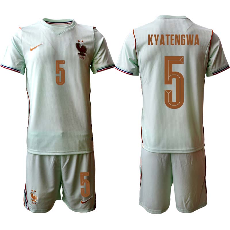 Frankrike VM 2026 Bortaställ Herr Pierre Kalulu 5 Fotbollströja med Shorts