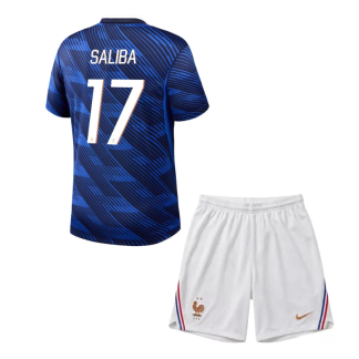 Frankrike VM 2026 Hemmaställ Barn William Saliba 17 Fotbollsset (Tröja + Shorts)