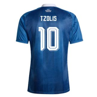 Grekland Bortatröja VM 2026 Christos Tzolis 10 Herr Fotbollströja