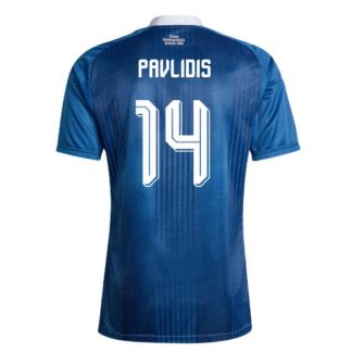 Grekland Bortatröja VM 2026 Vangelis Pavlidis 14 Herr Fotbollströja