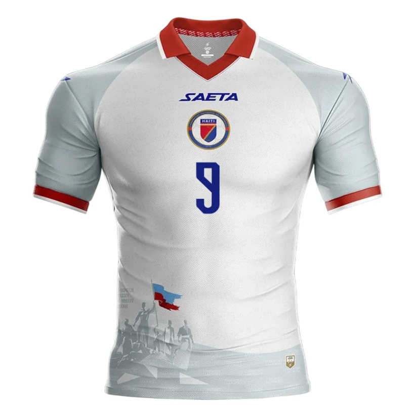 Haiti VM 2026 Bortatröja Duckens Nazon 9 Fotbollströja Herr