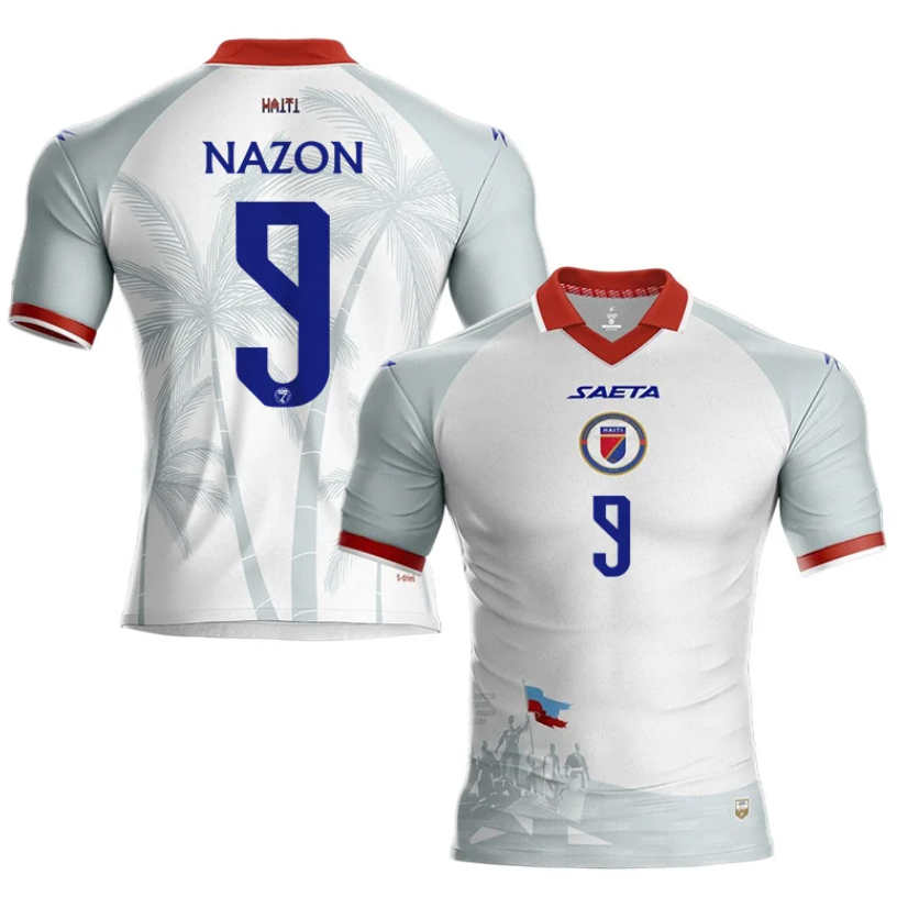 Haiti VM 2026 Bortatröja Duckens Nazon 9 Fotbollströja Herr