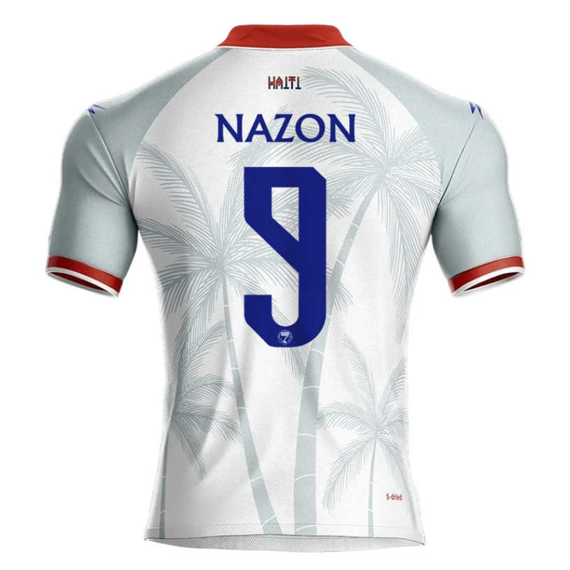 Haiti VM 2026 Bortatröja Duckens Nazon 9 Fotbollströja Herr