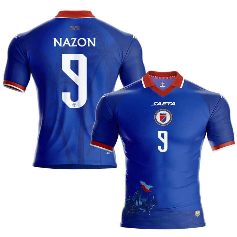 Haiti VM 2026 Hemmatröja Duckens Nazon 9 Fotbollströja Herr
