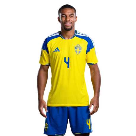 Isak Hien 4 – Sverige VM 2026 Hemmaställ Fotbollströja Herr