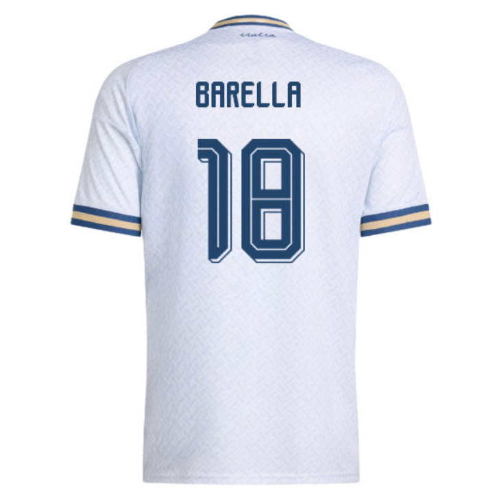 Italien Bortatröja VM 2026 Nicolò Barella 18 Herr Fotbollströja