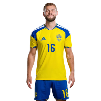 Jesper Karlström 16 – Sverige VM 2026 Hemmaställ Fotbollströja Herr