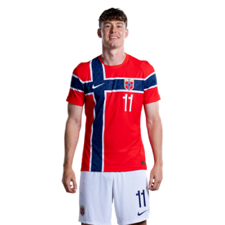 Jørgen Strand Larsen 11 Norge VM 2026 Hemmaställ Herr Fotbollströja med Shorts
