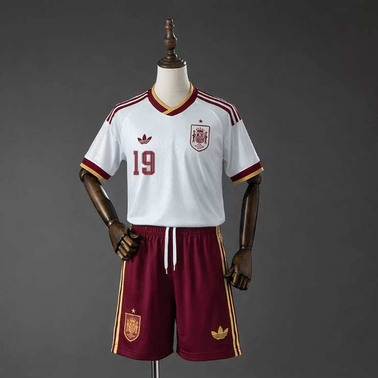 Lamine Yamal 19 Spanien Landslag VM 2026 Bortaställ Barn Fotbollströja