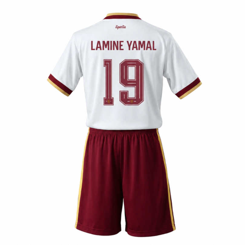 Lamine Yamal 19 Spanien Landslag VM 2026 Bortaställ Barn Fotbollströja